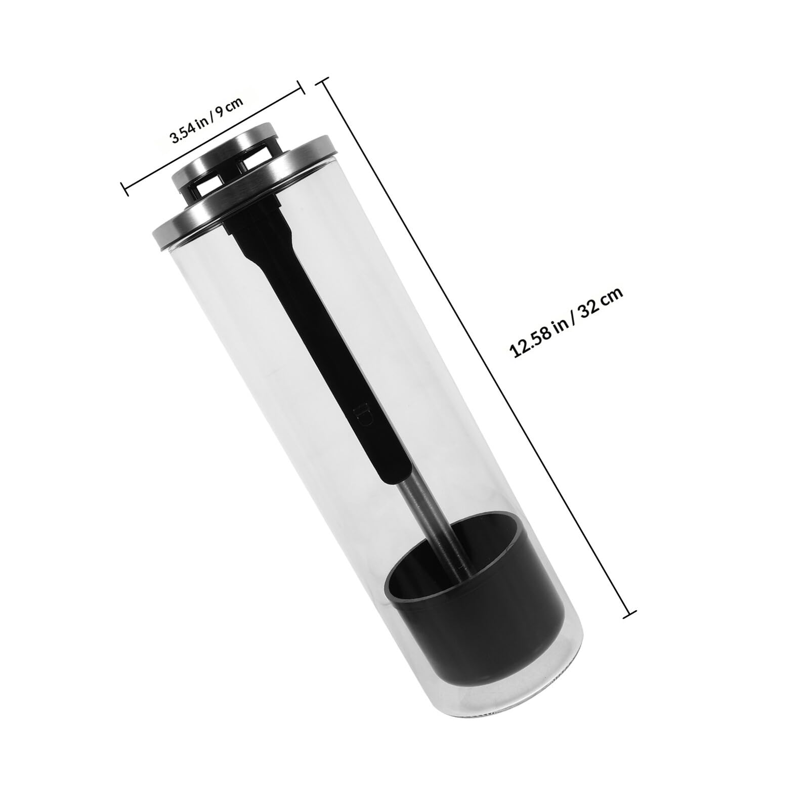 IMIKEYA Glas Strohhalmbehälter mit Deckel aus Borosilikatglas für Küche Großer Fassungsvermögen Stabile Verarbeitung Elegantes und Modernes Design für Täglichen Gebrauch