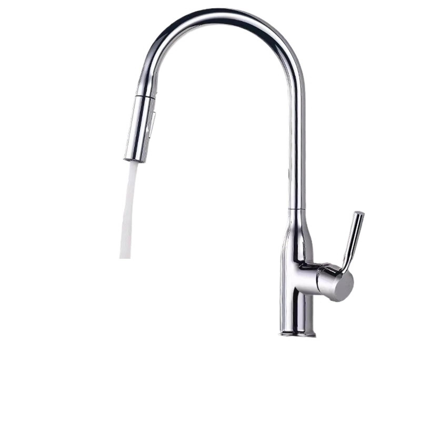 Rrypbovg Silver Pull Out Faucet Removable Kitchen Sink Faucet Spring Faucets Pull Out Spout Mixer Tap Hot Cold Water With Down Sprayer Cooking(,G1/2)