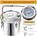 Doniks Alcohol Still3Gal Steel Water Alcohol Distiller Copper Tube water distiller Home Brewing Kit Build-in Thermometer for DIY Whisky Gin Brandy Making