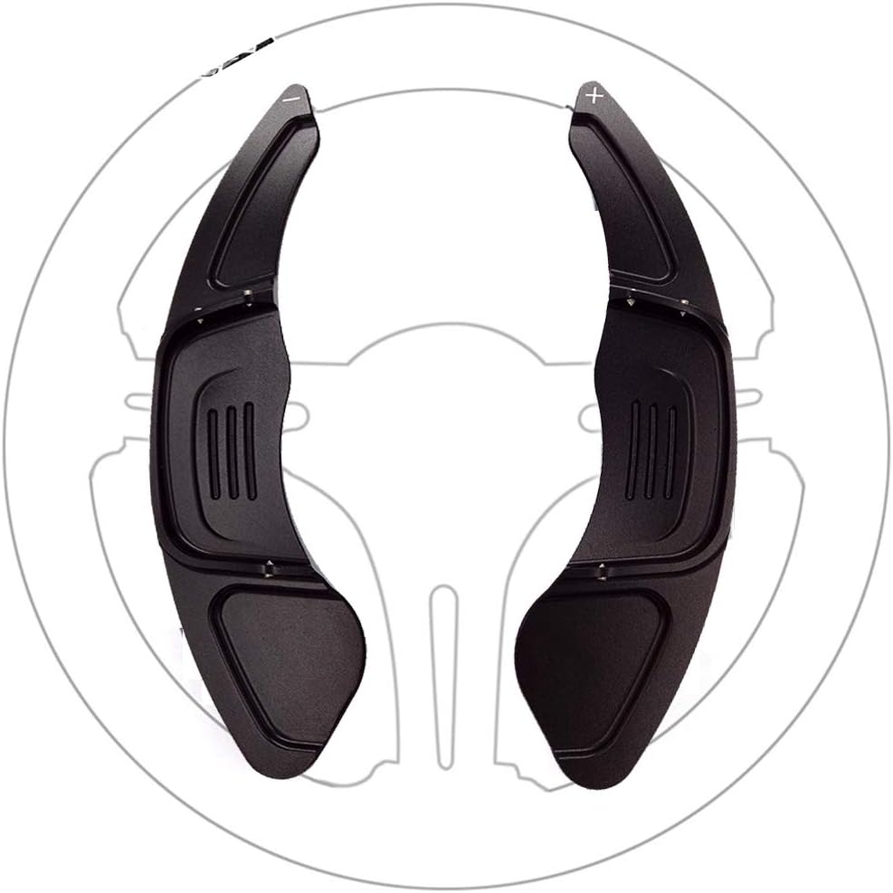 Great-luck Aluminum Steering Wheel Paddle Shifter Extensions Covers 2 pieces(black) for VW Volkswagen Golf MK7 GTI(2015 2016 2017 2018 2019) Golf MK7 R-line(2015 2016 2017 2018 2019)