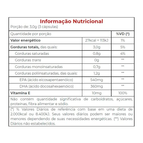 Kit 3 ômega 3 EPA DHA 1000mg Vitafor 120 cápsulas