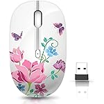 JUHOO Wireless Mouse with Nano Receiver for PC, Laptop, Notebook, Computer, MacBook, Less Noise, Portable Mobile Optical Mice