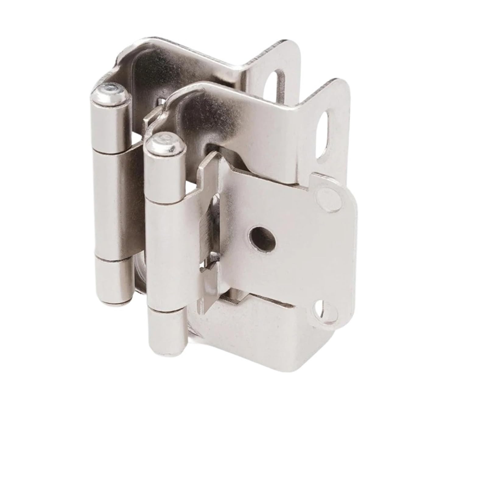 2pcs 1/2inch Spring Hinge Cabinet Hinges(Satin Nickel)