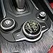 JUNMEI 3D Zinc Alloy Car Central Control Console Knob Logo Sticker Decoration Fit for Alfa Romeo Giulia Stelvio (Silver Black)