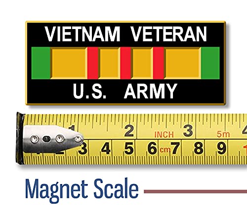Imán decorativo Vietnam Army de caucho 3D 3.5" x 1.5" miniatura 5
