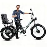 星姿 Electric Trike (7-Speed), 360 Lb Load Electric Tricycle,48v/18ah Removable Battery,24" Fat Tire,Equipped With Lcd Display and Headlights for Men & Women