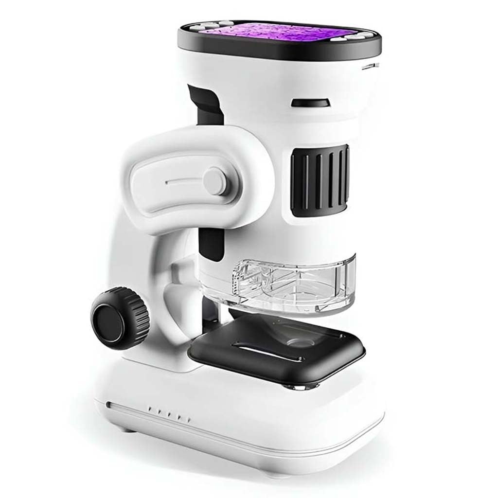 TECPHILE Microscope for Kids Students with Stand Handheld Mini Portable 200-1000X Magnification Digital Microscope Kit 1080P, 2.0" LCD Screen Rechargeable Pocket Microscope, Photo & Video Recording