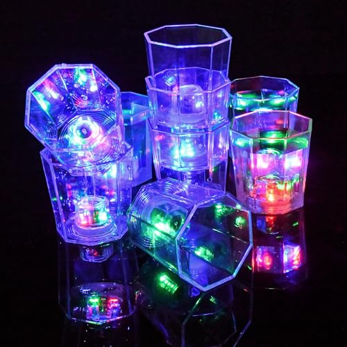 Jtwking HU-XI-201 Light Up Shot Glasses Set Of 24 Party Favors Adults Shot Cups For Party Led Flash Light Up Drinking Glasses Glow In The Dark Shot Glasses For Birthday Christmas Halloween Weddings Festivals Etc thumb #7