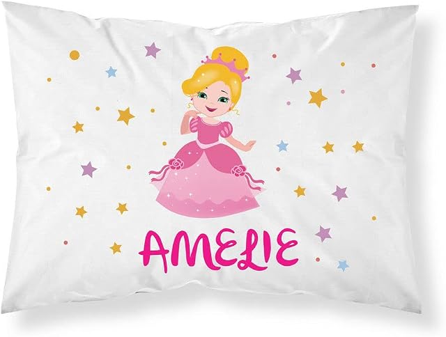 Personalised Princess Pillowcase Printed Cushion Custom Pillow Case Gift for Girls for Boys