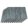 Forest Floor 3/8 Inch Thick Printed Foam Tiles, Premium Wood Grain Interlocking Foam Floor Mats, Anti-Fatigue Flooring, 24 in x 24 in