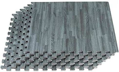 Forest Floor 3/8 Inch Thick Printed Foam Tiles, Premium Wood Grain Interlocking Foam Floor Mats, Anti-Fatigue Flooring – Stylish Flooring Solution