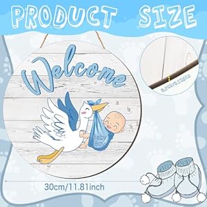 Chunful Baby Boy Door Sign Gender Reveal Welcome Sign Hanging Wreath Round Rustic Wood Farmhouse Decorations Holiday Front Door Decor for Baby Shower Porch Party Supplies Chunful Baby Boy Door Sign Gender Reveal Welcome Sign Hanging Wreath Round Rustic Wood Farmhouse Decorations Holiday Front Door Decor for Baby Shower Porch Party Supplies