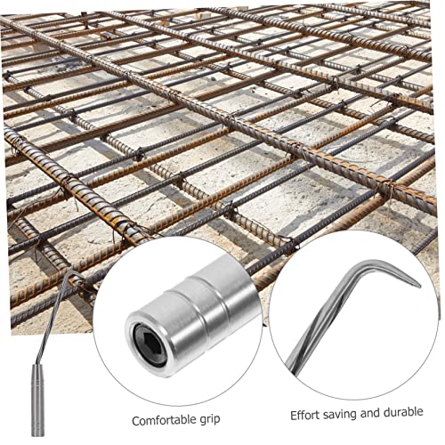 Accesorio para varillas de refuerzo para construccion con gancho de barra de acero manual 7