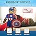 Jay Franco Marvel Super Hero Adventures Toddler Captain America Plush Stuffed Pillow Buddy - Super Soft Polyester Microfiber, 20 inch (Official Marvel Product)
