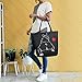 ALAZA Funny Bulldog Puppy Dog French Large Canvas Tote Bag Reusable Grocery Shopping Bag with Handles, Heavy Duty, Washable