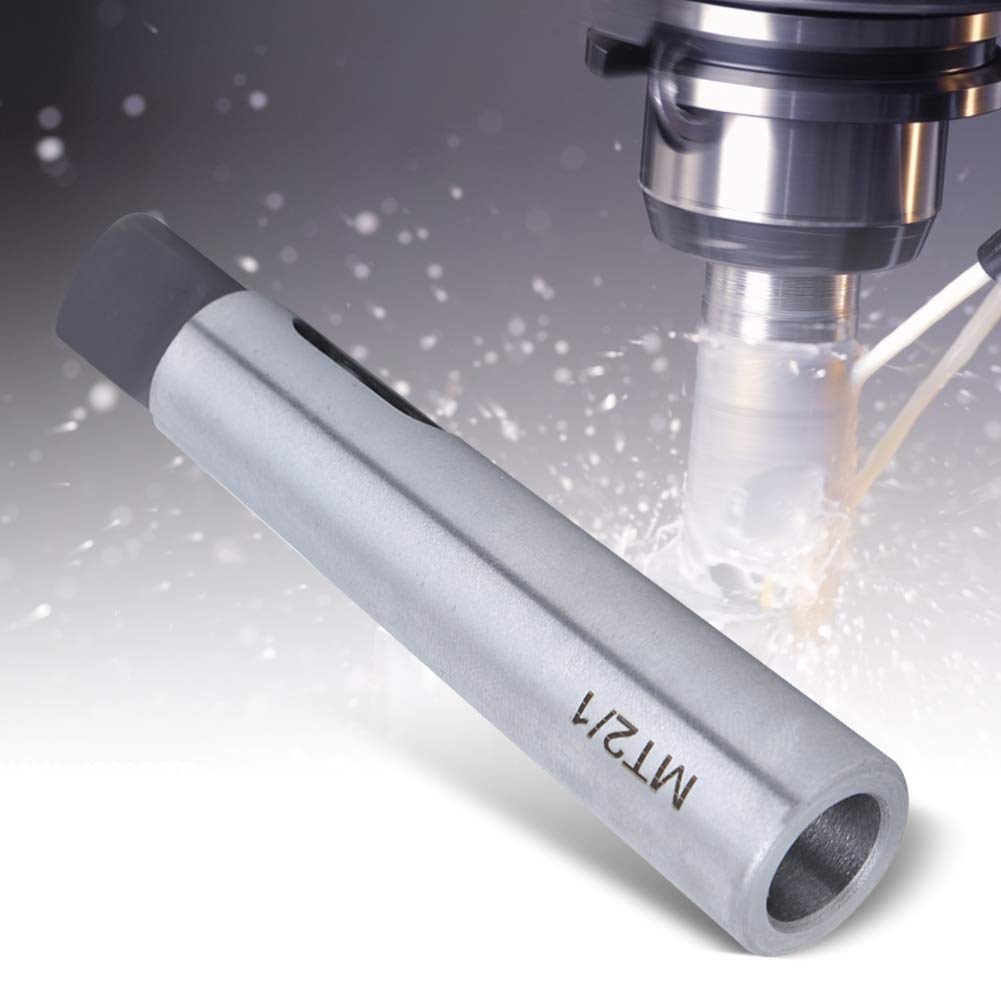 Mandrino per trapano MT1, adattatore di riduzione del cono Manicotto per trapano Argento Elevata durezza Resistenza all'usura da MT2 a MT1