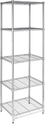 haillusty Maximiza tu espacio con la duradera estantería cromada de 5 niveles, ajustable y resistente al óxido para soluciones de almacenamiento disponible en Yaxa Colombia