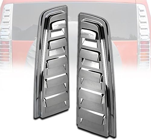 Rear Upper Tail Light Lamp Vent Cover Guard Trim Chrome Compatible with 2003-2009 Hummer H2
