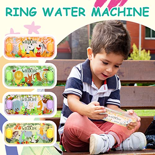 Sevenq Handheld Water Game, 4 Packs Animal Theme Water Ring Toss Handheld Game Party Favor Water Games For Kids Handheld #TOP4