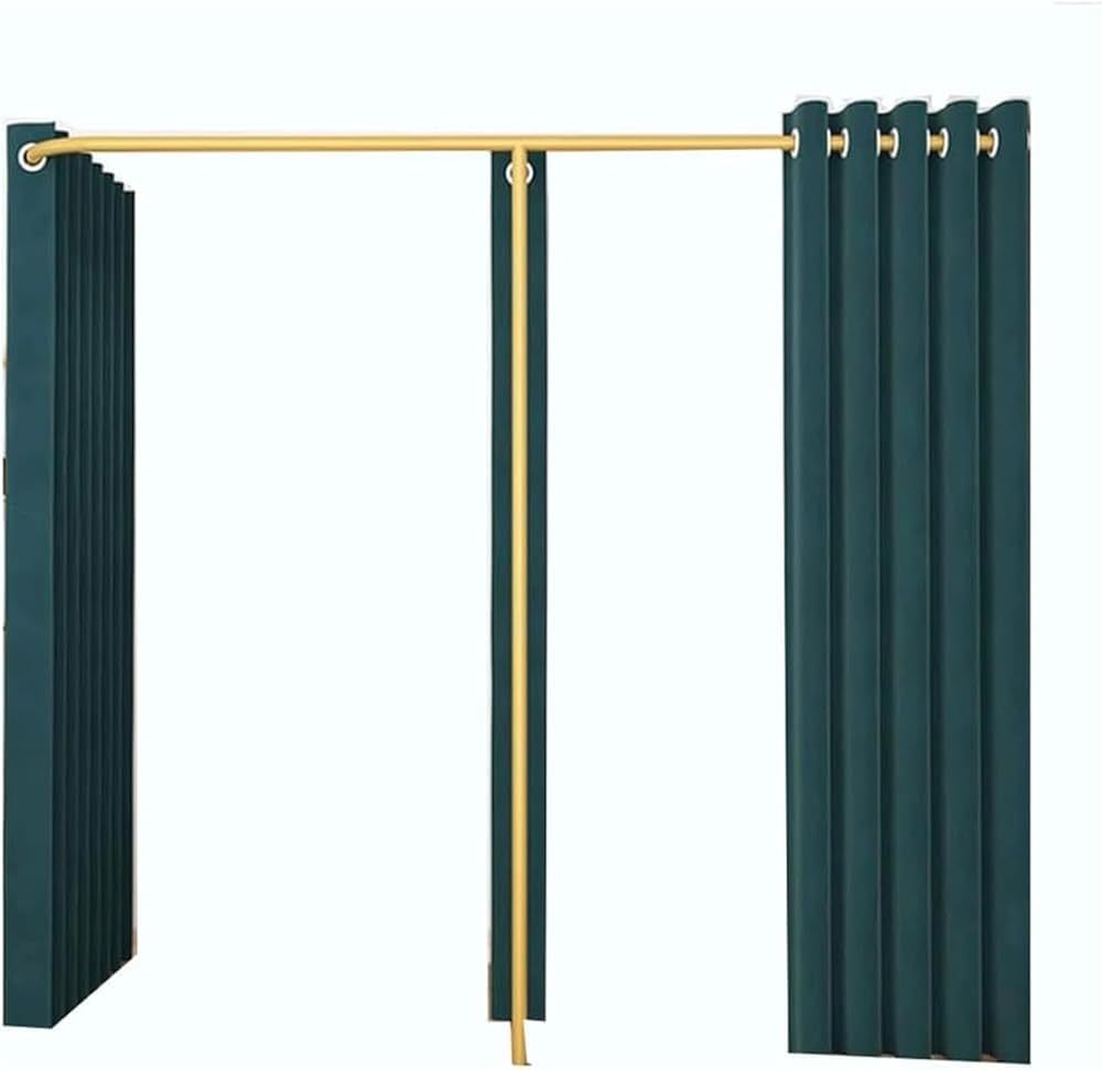 Vestiaire en métal avec rideau d'ombrage et double dressing modulable pour chambre