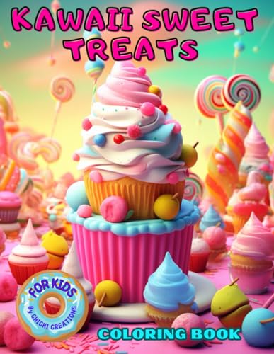 KAWAII SWEET TREATS COLORING BOOK: CUTE CANDY COLORING BOOK. DESSERTS, CUPCAKES, DONUTS, CANDY, ICE CREAM, FUN FOOD, DELICIOUS FRUITS. FOR TODDLER, GIRLS AND BOYS (CHICHI CREATIONS)