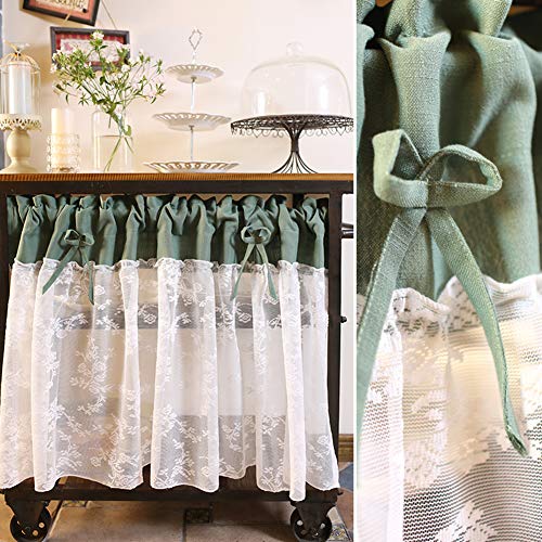 Cortinas pequeñas de encaje para ventanas de cafetería y armarios 4