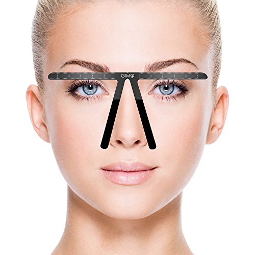 Tattoo Eyebrow Ruler Three-Point Positioning Permanent Makeup Symmetrical tool Grooming Stencil Shaper Balance Ruler (Black)