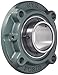 NTN UCFC215-300D1 Light Duty Piloted Flange Bearing, 4 Bolts, Setscrew Lock, Regreasable, Contact and Flinger Seals, Cast Iron, 3" Bore, 7-1/4" Bolt Hole Spacing Width, 8-21/32" Height