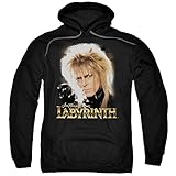 Labyrinth 1980's Movie Jim Henson David Bowie areth Adult Pull-Over Hoodie Black