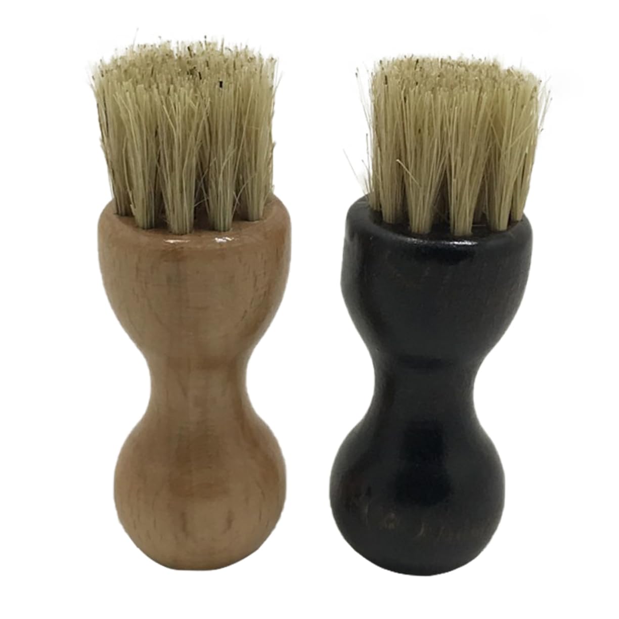 Brosse à chaussures en poils de porc durables COLLBATH, outil de cirage double action