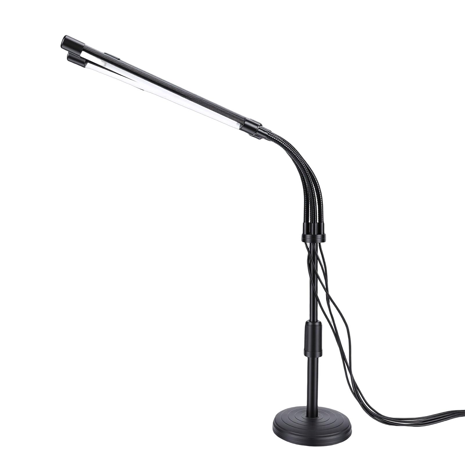 Generic Lampada da Coltivazione a LED per Piante Lampada da Coltivazione a Spettro Completo Regolabile a 4 Teste per Piante da Interno Materiale in Alluminio (Montaggio su scrivania (Montaggio su