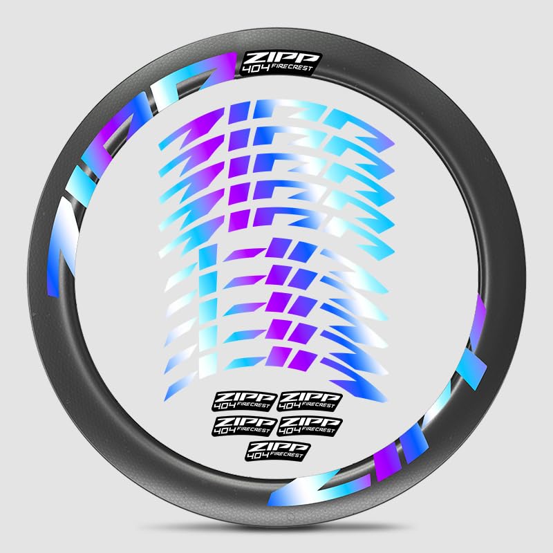 for 2021 Zipp Firecrest 404 Carbon Wheel - Custom Color Sticker Package | Scratch-Resistant, UV-Protected Decals for 404 Wheelsets (Eco-Paint Vibrant Colors + Style 1)