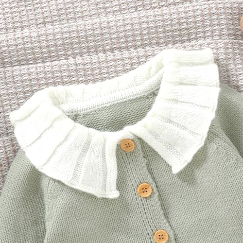 Toddler Baby Girl Sweater Cardigan Chicken Embroidery Doll Collar Button Down Knit Jacket Fall Winter Coat Knitwear4