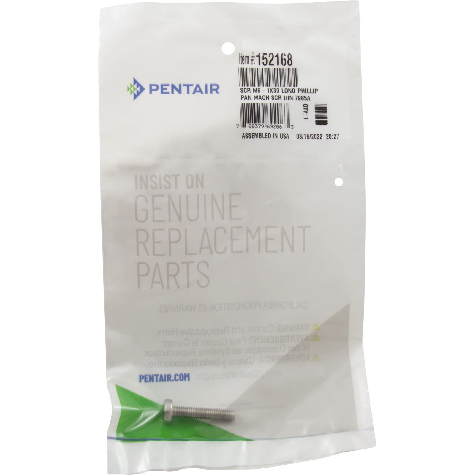 Amazon.com: Pentair 152168 Stainless Steel Pad Head Screw