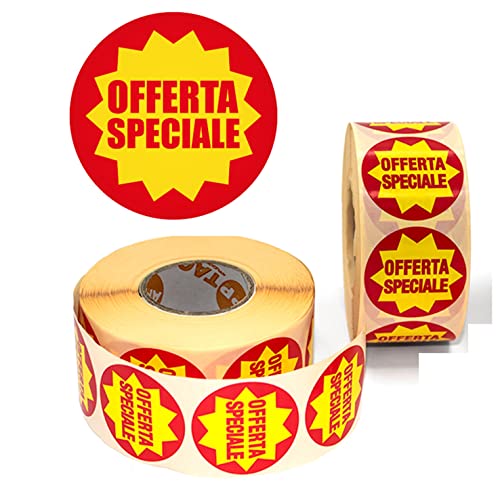 QUANTITÀ: Due rotoli con 2000 etichette ciascuno, ideali per grandi negozi e supermercati con elevato volume di vendita