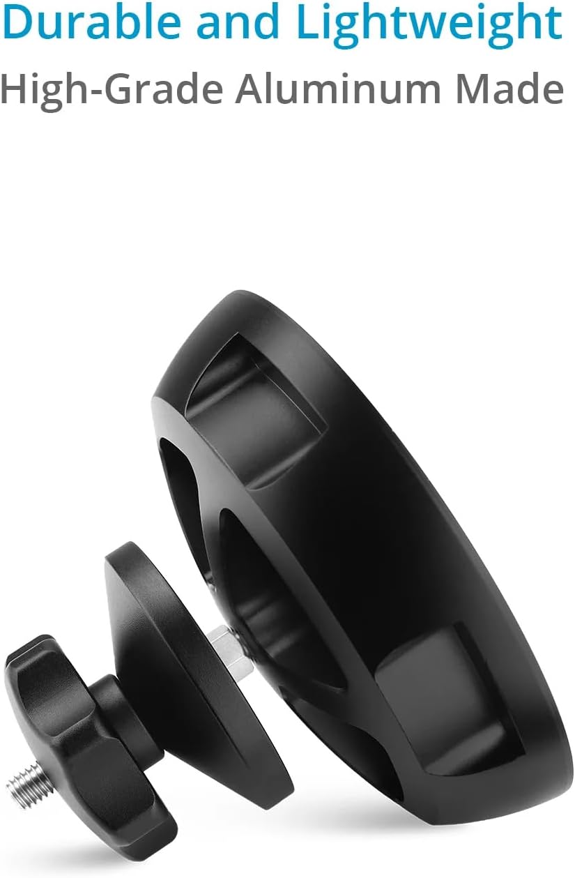 PROAIM 150mm Half Ball Adapter (Flat-Bowl Camera Mount) for 150mm Bowl Tripods & Hi-Hats, 3/8'-16 Tie-Down Screw (BA-150)