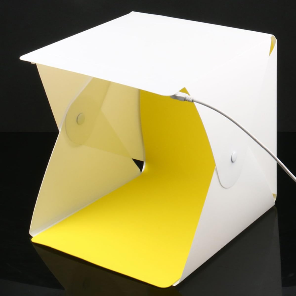 Mini Scatola Fotografica LED Pieghevole Portatile Bianco in Abs