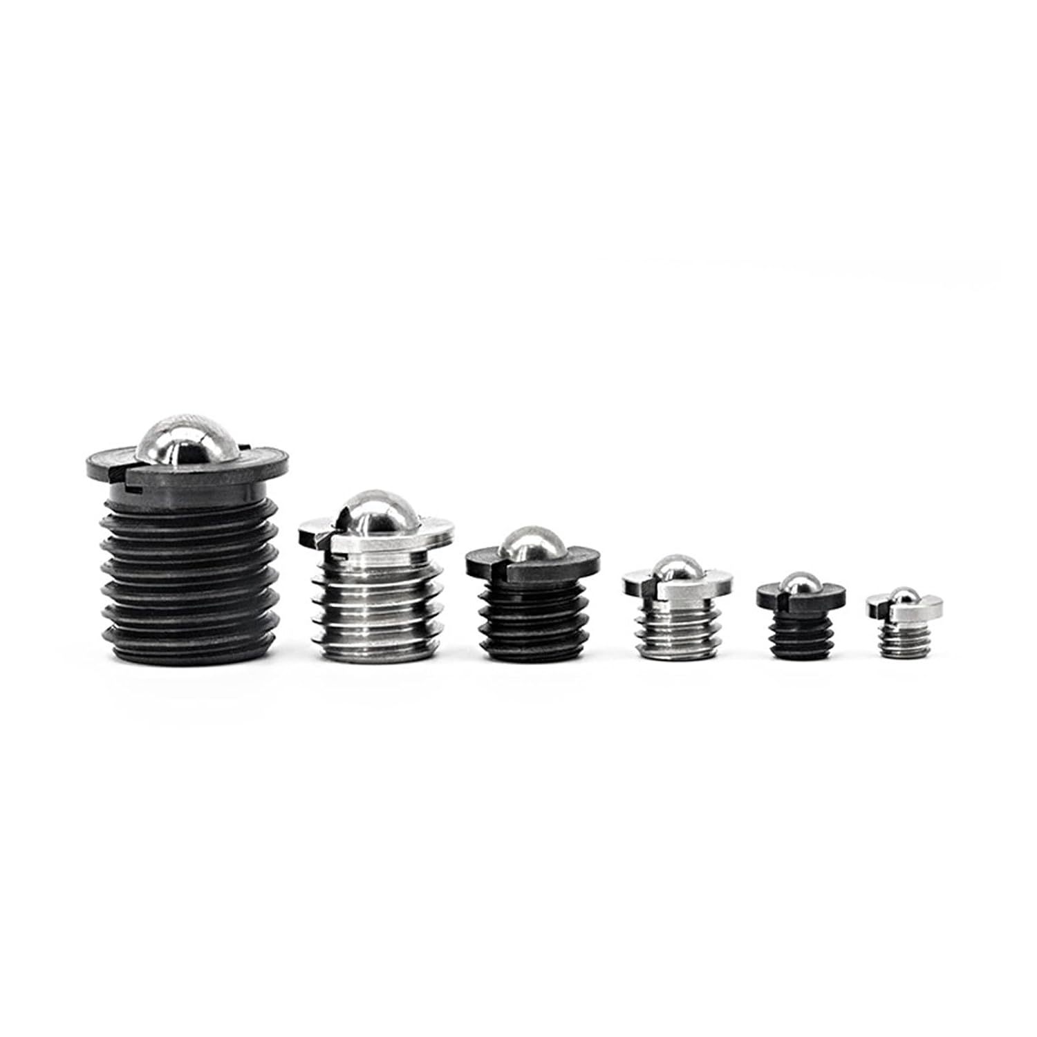 Plunger Pin, 10pcs Push On Spring Indexing Plunger Carbon/Stainless Steel Ball Head with Flange Positioning,Indexing Plunger(M6,FBPJS)