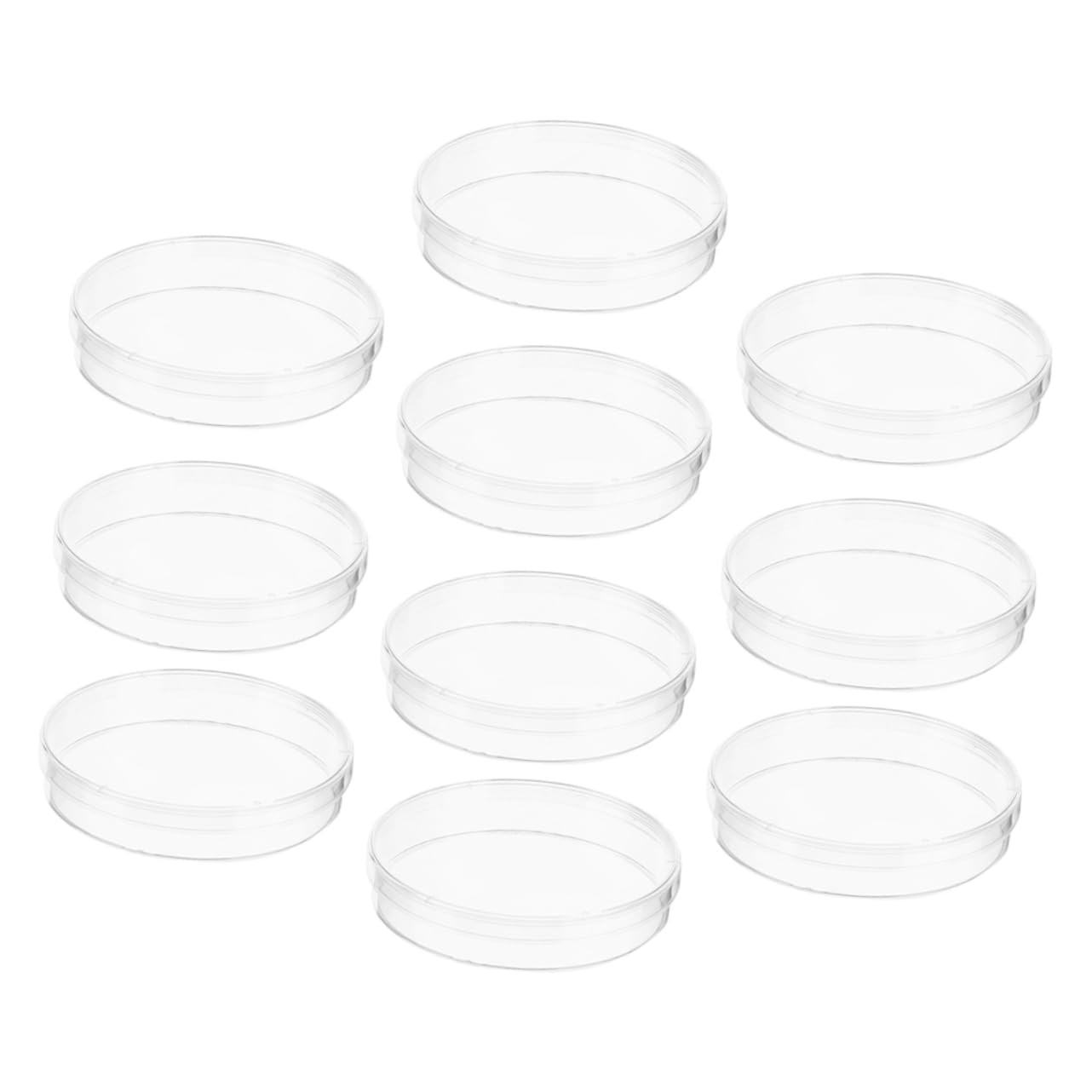 GLEAVI 50stücke Teiliges Transparente Petrischalen Laborbedarf Für Zellkultur Und Chemische Experimente Runde Kulturplatten Für Wissenschaftliche Analysen Und Schulungen