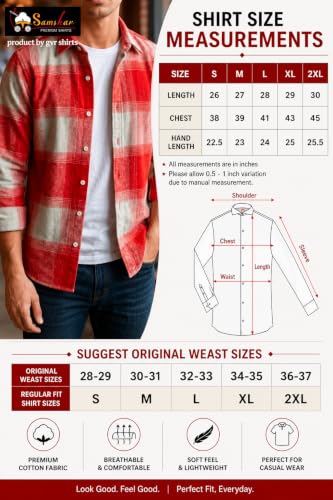 Image of Red Checks /Men's Boxy Fit Plaid Flannel Shirt Red and White | Boxy Fit, Plaid Pattern