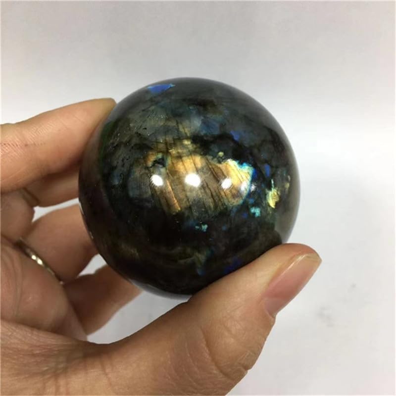 Bola de Cristal de luz de Luna de Cuarzo labradorita Natural decoración hogareña
