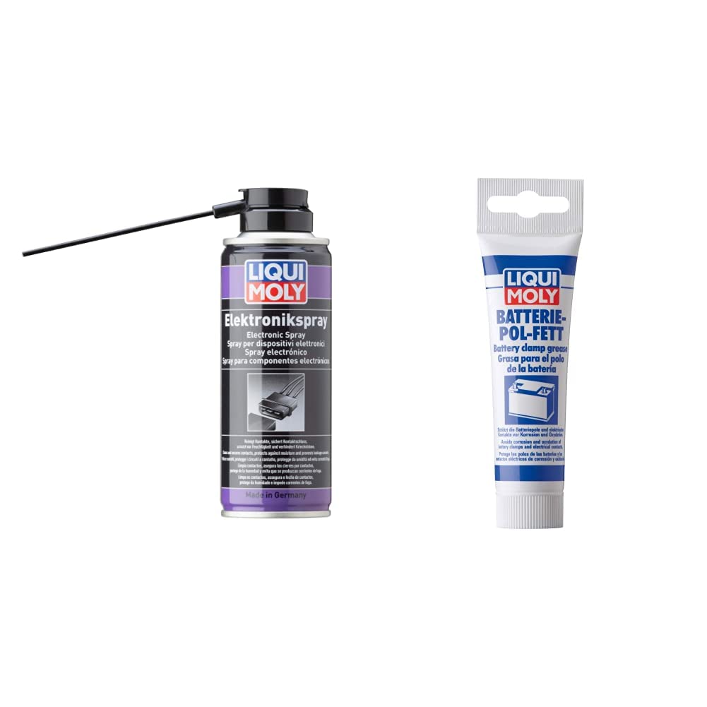 Liqui Moly 3110 Electronic Spray 200ml & 3140 Battery Terminal Grease, 50 gr.