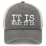 It is What It is Hat Funny Trucker Hats for Men Dad Hat Birthday Gifts