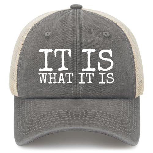 It is What It is Hat Funny Trucker Hats for Men Dad Hat Birthday Gifts