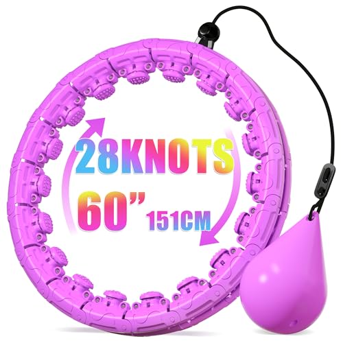 Argvsde Infinity Weighted Hoop, Detachable Exercise Hoop for Home Fitness, Easy Assembly & Storage,Effortless Waist Shaping for Adults