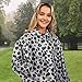 MOAZIFI Regenponcho Festival, Regencape Damen Leo, Regenmantel Damen Wasserdicht mit Premium 3-Lagigem Schutz, Atmungsaktiv und Leicht für Open-Airs, Universalgröße Trendigem Leopardenmuster