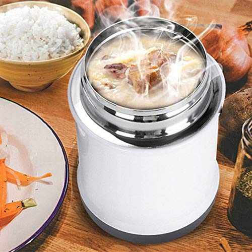 Lonchera aislada al vacío, contenedor térmico de acero inoxidable, diseño a prueba de fugas, mantiene la comida caliente, perfecta para almuerzos y preparación de comidas