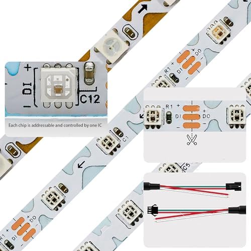 Cinta LED Multicolor WS2812 5V 5M 60 leds/m miniatura 2
