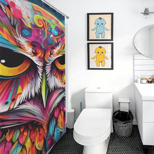 Rideau de douche hibou de qualité supérieure en polyester résistant