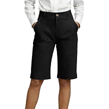 Bermuda Cargo Shorts for Women Casual Knee Length High Waisted Stretch Summer Wide Leg Relaxed Fit